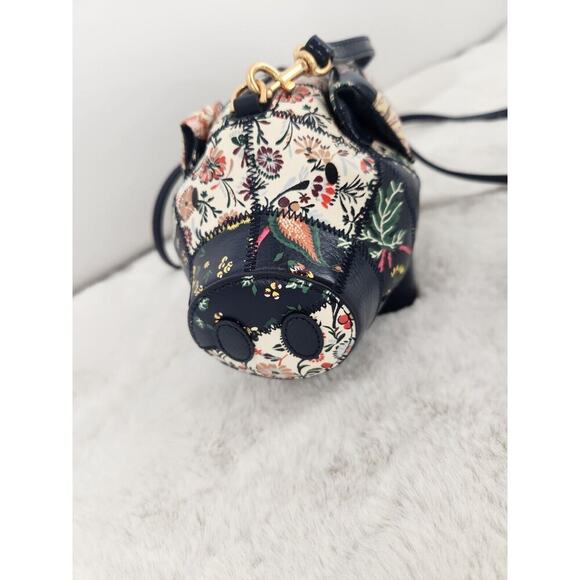 Tory Burch Peggy the Pig Small Leather Shoulder Bag Rare 6"W x 4"D x 4.5"H - Picture 6 of 15